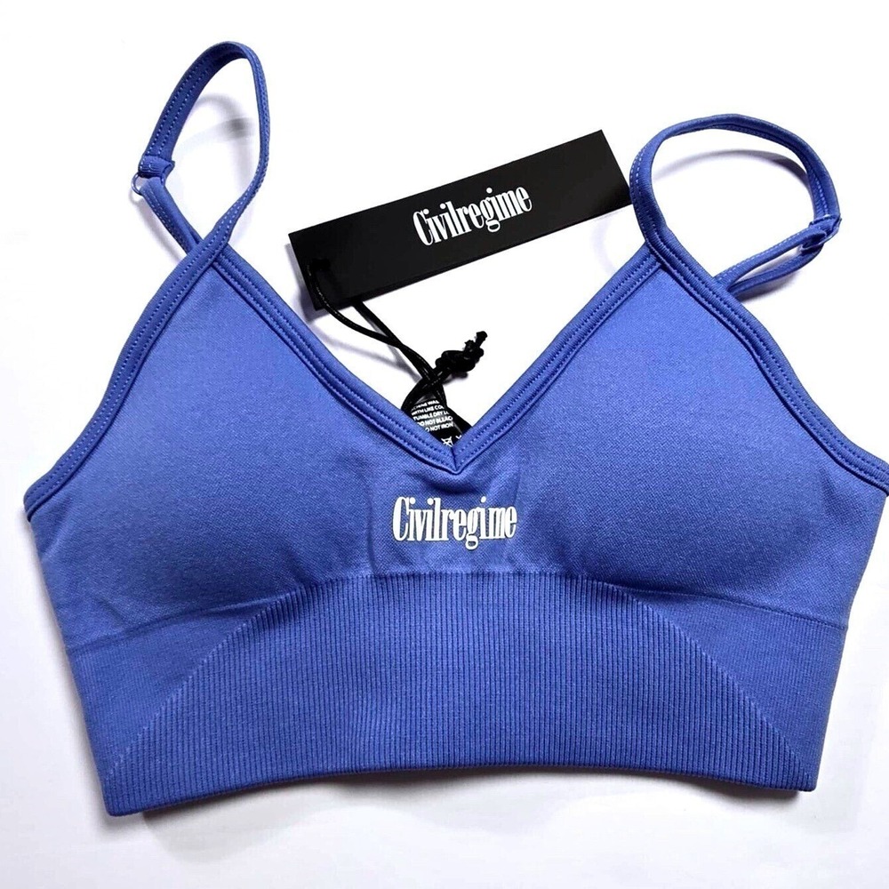 Civil Regime Kelly Seamless Sports Bra Wolverine Blue Size XS